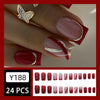 12 Sizes-24 Pcs Press On Nails Y030