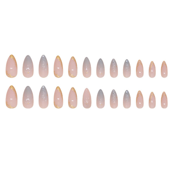 12 Sizes-24 Pcs Press On Nails W1695
