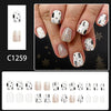 12 Sizes-24 Pcs Press On Nails C1259