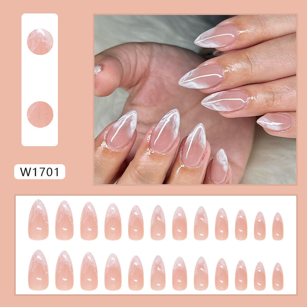 12 Sizes-24 Pcs Press On Nails W1701