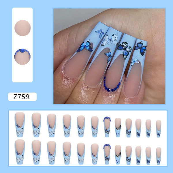 12 Sizes-24 Pcs Press On Nails Z759