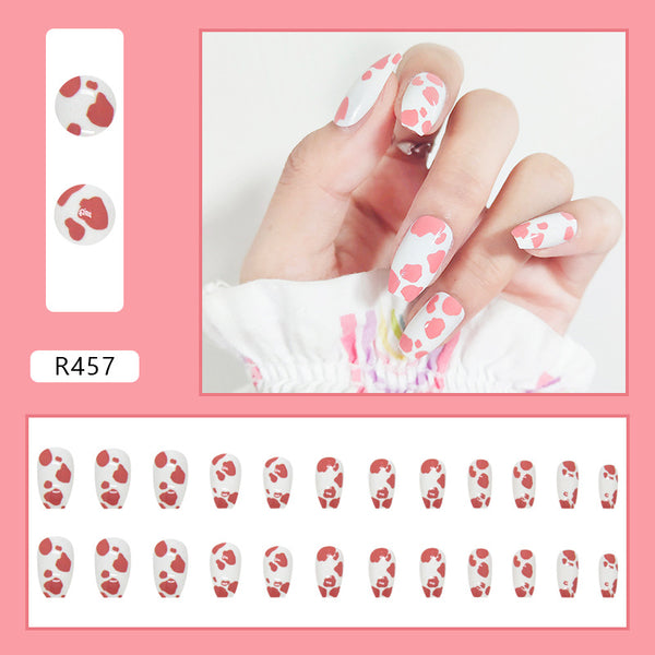 12 Sizes-24 Pcs Press On Nails R457