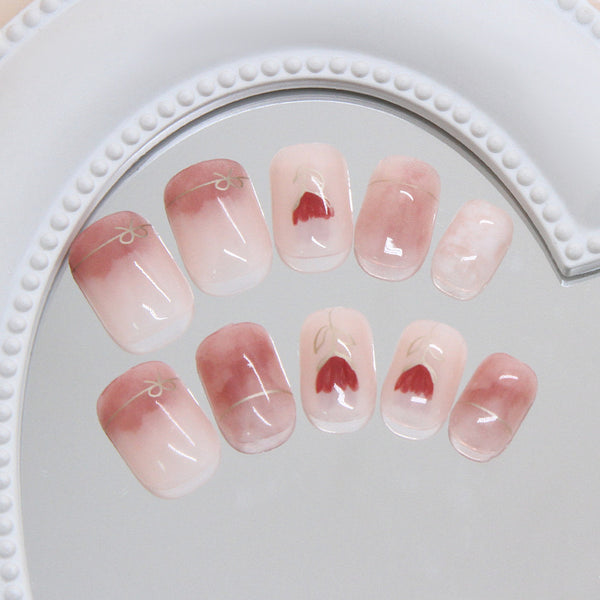 12 Sizes-24 Pcs Press On Nails R963