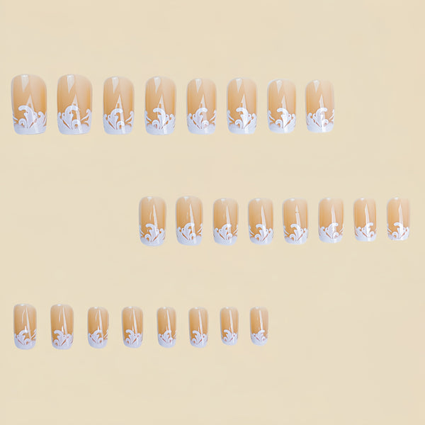 12 Sizes-24 Pcs Press On Nails Y404