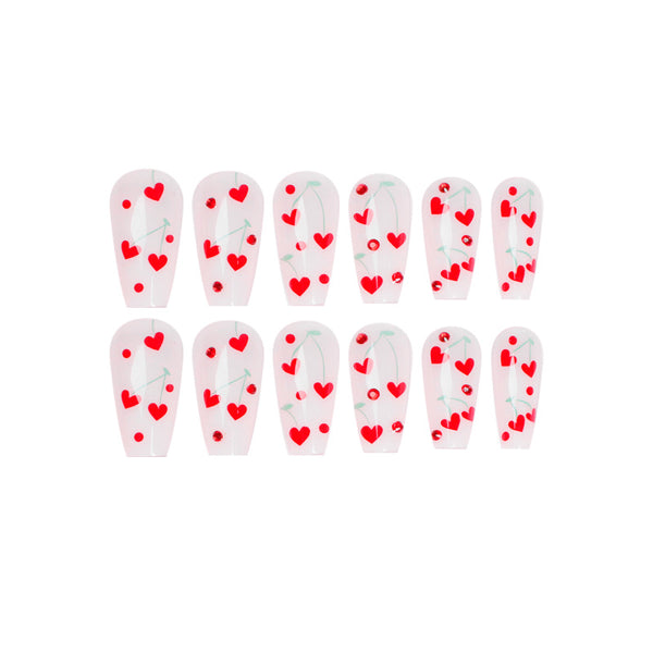 12 Sizes-24 Pcs Press On Nails JP1601