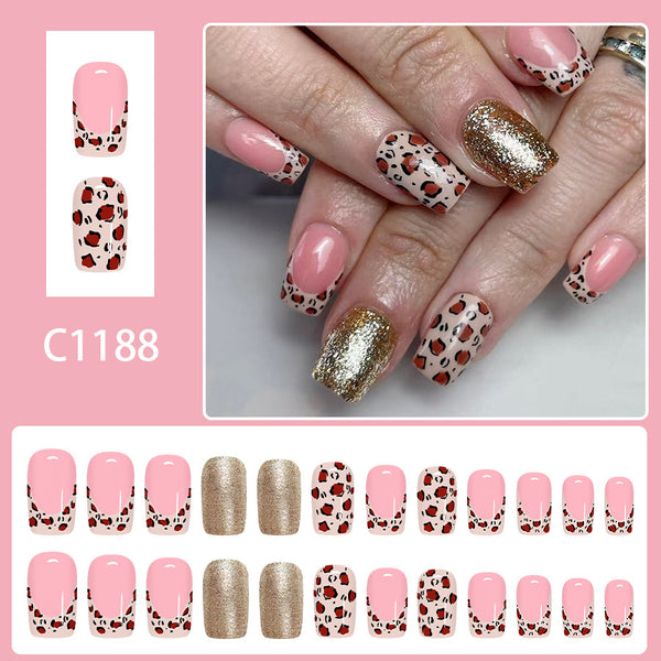 12 Sizes-24 Pcs Press On Nails C1188