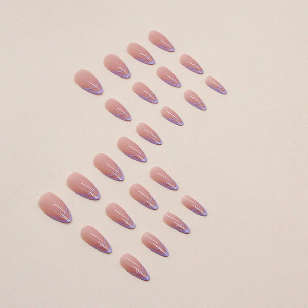 12 Sizes-24 Pcs Press On Nails W1043