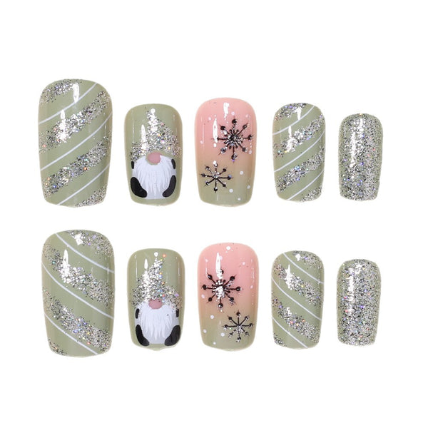 12 Sizes-24 Pcs Press On Nails R-ShengDan2