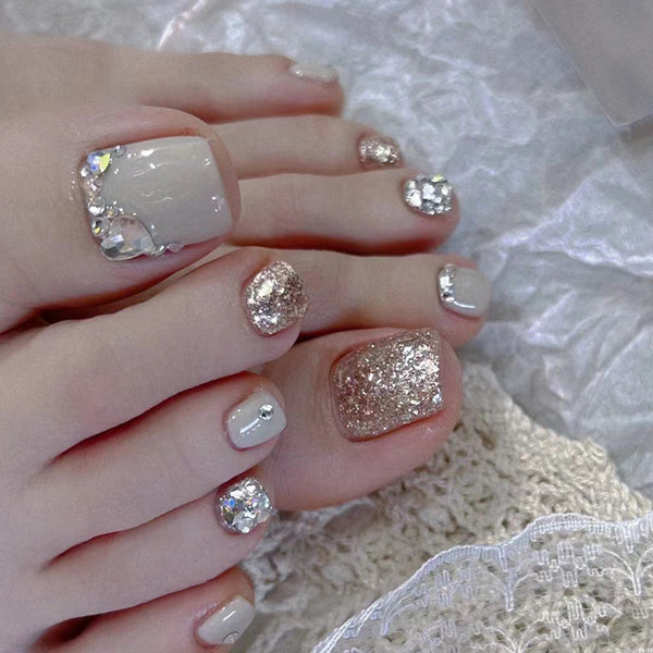 12 Sizes-24 Pcs Press On Nails F050