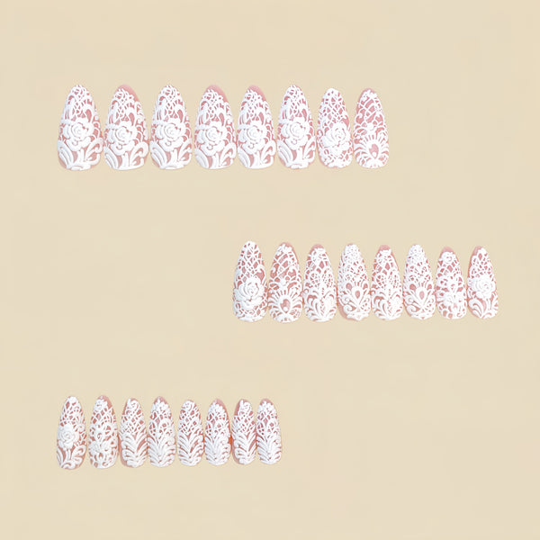 12 Sizes-24 Pcs Press On Nails Y1895
