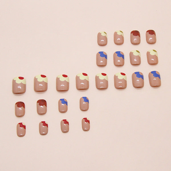 12 Sizes-24 Pcs Press On Nails W1842