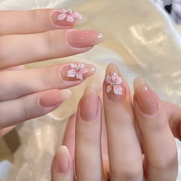 12 Sizes-24 Pcs Press On Nails JL0684