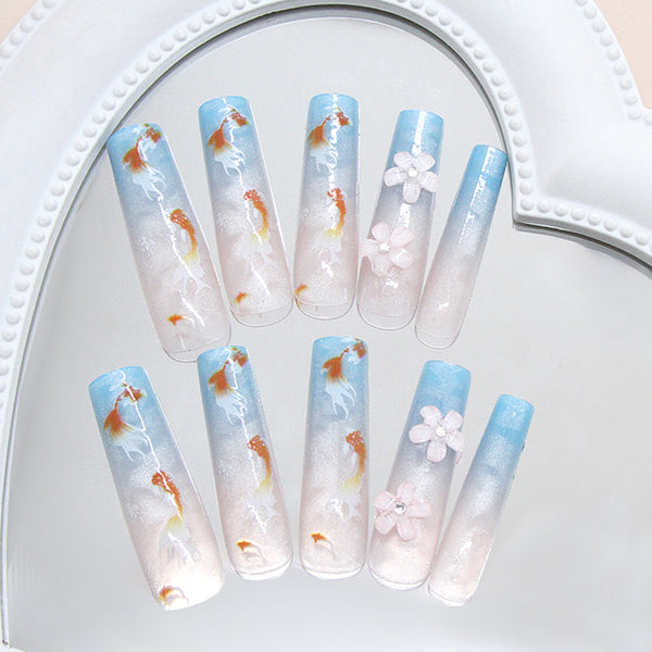 12 Sizes-24 Pcs Press On Nails Z1057