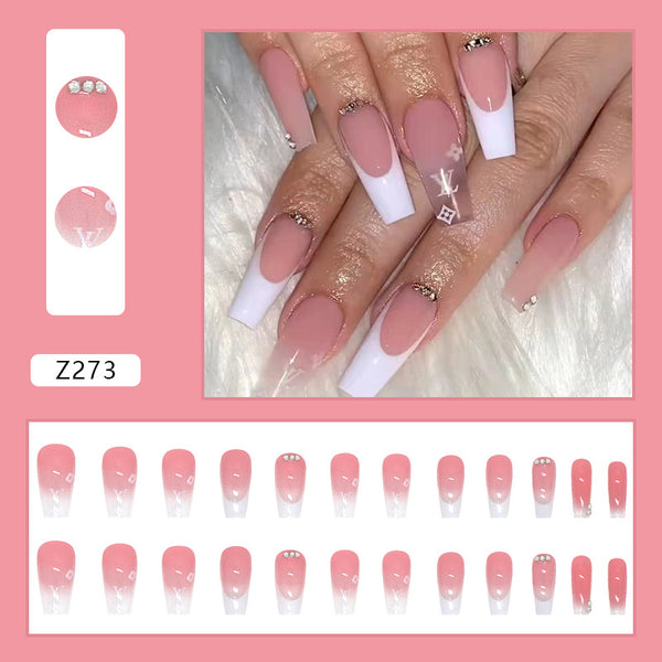 12 Sizes-24 Pcs Press On Nails Z273
