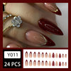 12 Sizes-24 Pcs Press On Nails Y011