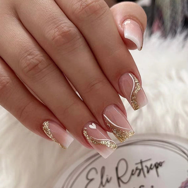 12 Sizes-24 Pcs Press On Nails W1351