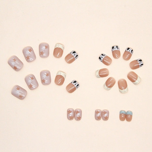 12 Sizes-24 Pcs Press On Nails R743