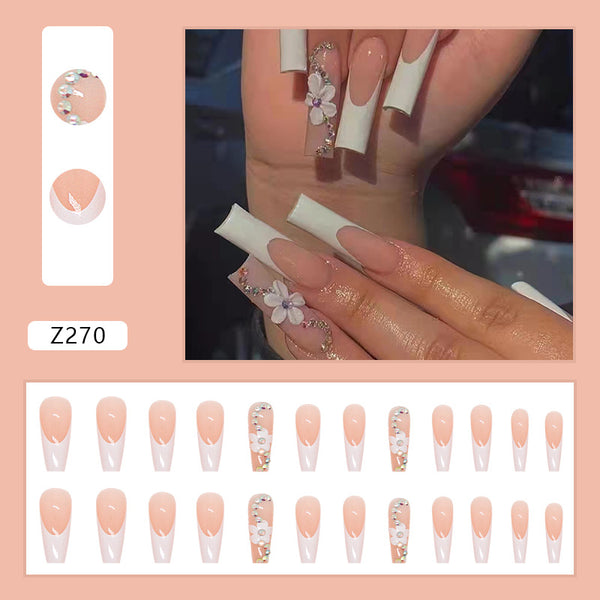 12 Sizes-24 Pcs Press On Nails Z243