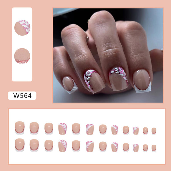 12 Sizes-24 Pcs Press On Nails W564