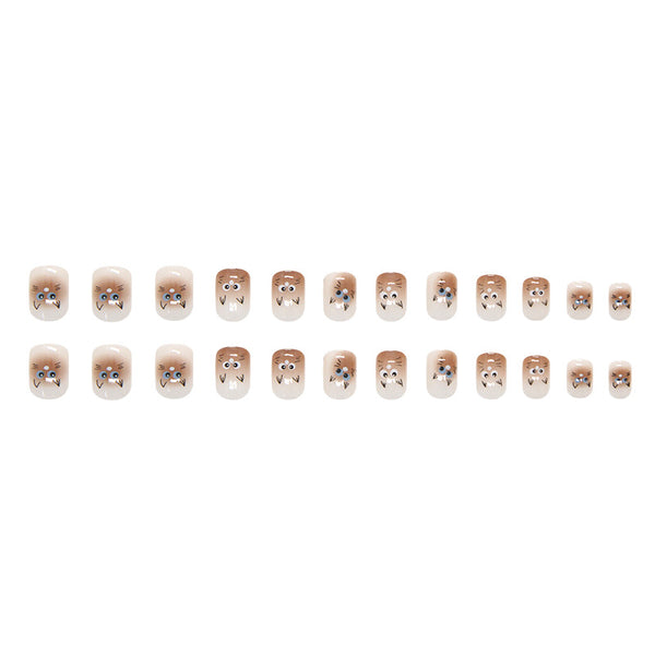 12 Sizes-24 Pcs Press On Nails R908