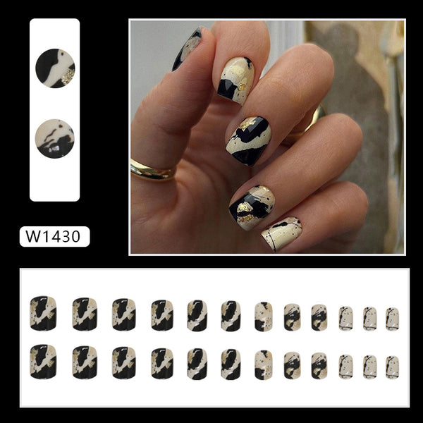 12 Sizes-24 Pcs Press On Nails W1430