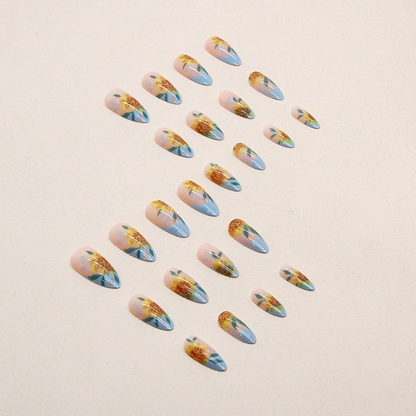 12 Sizes-24 Pcs Press On Nails W417