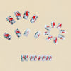 12 Sizes-24 Pcs Press On Nails Y1616