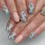 12 Sizes-24 Pcs Press On Nails C1169