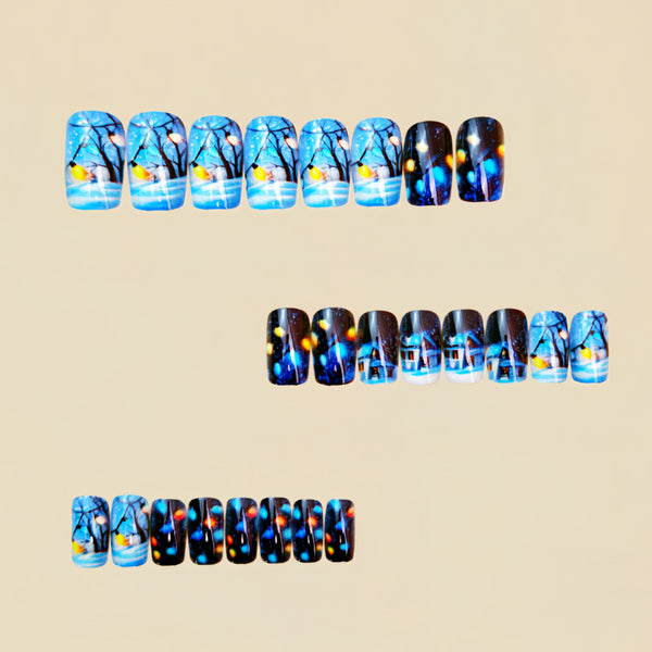 12 Sizes-24 Pcs Press On Nails Y1595