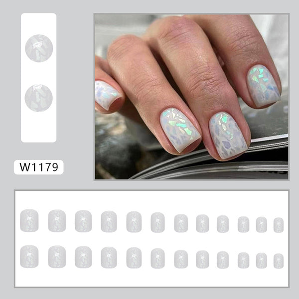 12 Sizes-24 Pcs Press On Nails W1179