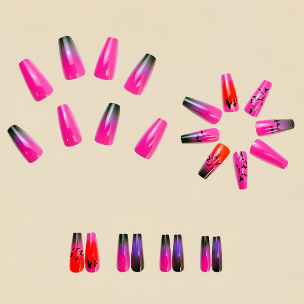 12 Sizes-24 Pcs Press On Nails Y643