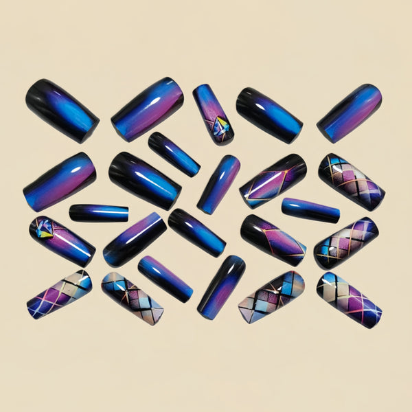 12 Sizes-24 Pcs Press On Nails Y1554