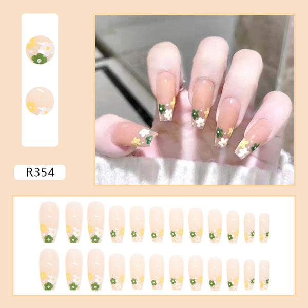 12 Sizes-24 Pcs Press On Nails R321