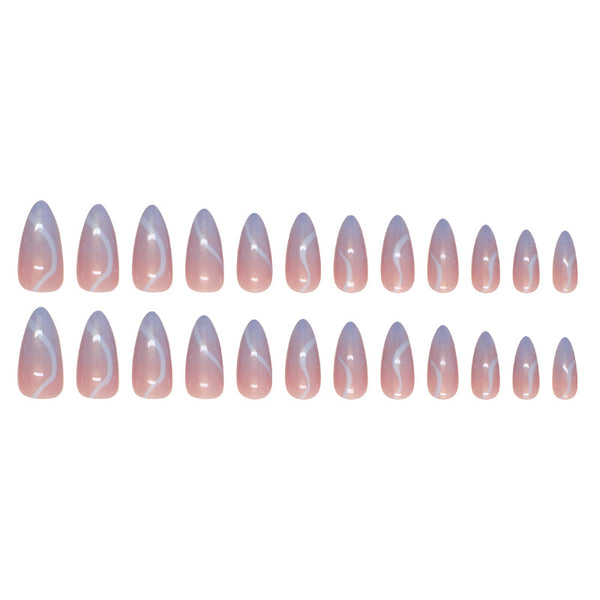 12 Sizes-24 Pcs Press On Nails W1640