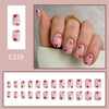12 Sizes-24 Pcs Press On Nails C229