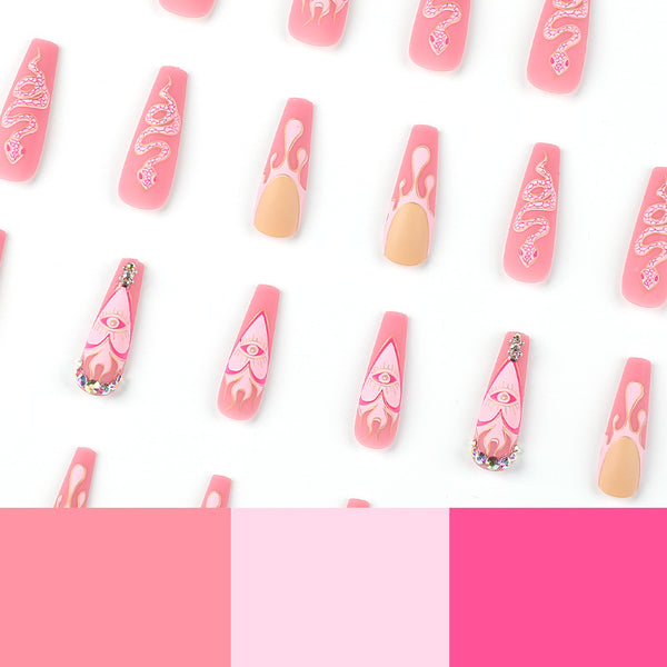 12 Sizes-24 Pcs Press On Nails JP2282