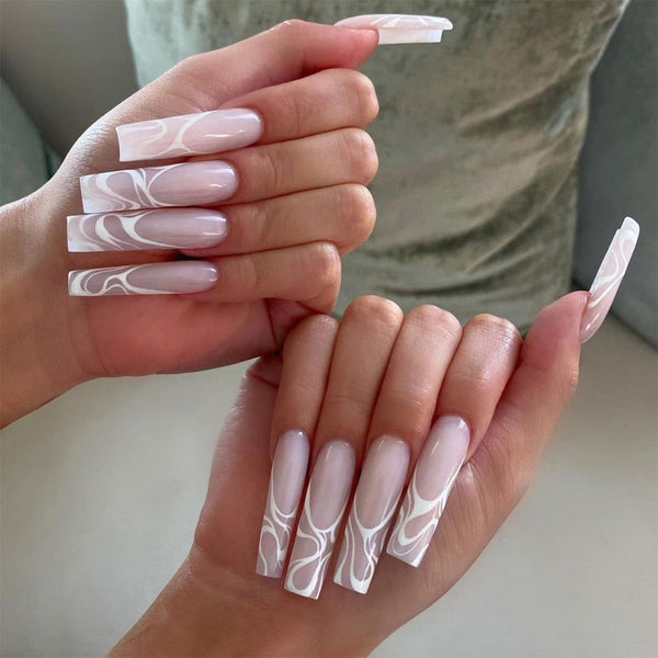 12 Sizes-24 Pcs Press On Nails JP1397