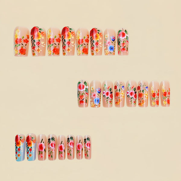 12 Sizes-24 Pcs Press On Nails Y794