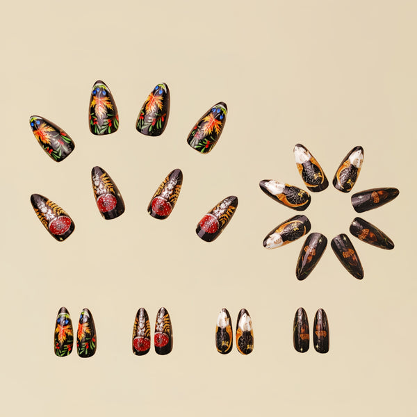 12 Sizes-24 Pcs Press On Nails Y123
