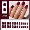 12 Sizes-24 Pcs Press On Nails C1199