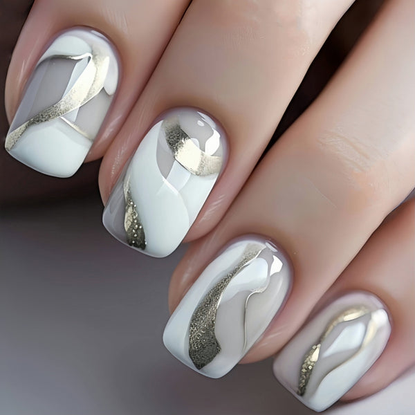 12 Sizes-24 Pcs Press On Nails Y996