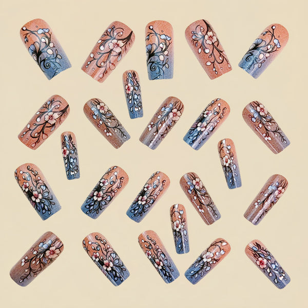 12 Sizes-24 Pcs Press On Nails Y872