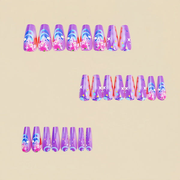12 Sizes-24 Pcs Press On Nails Y993