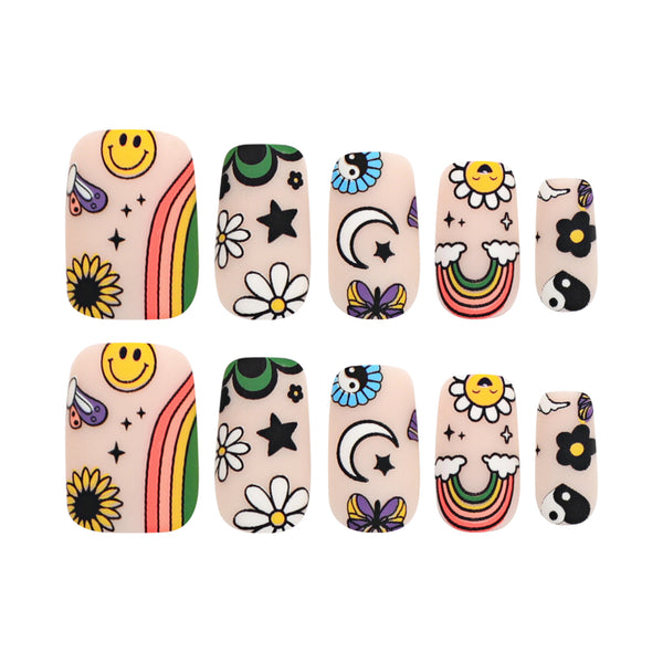 12 Sizes-24 Pcs Press On Nails JP2882