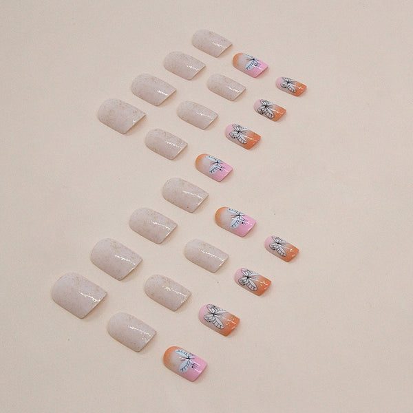 12 Sizes-24 Pcs Press On Nails W1444