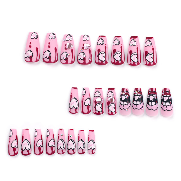 12 Sizes-24 Pcs Press On Nails JP2940