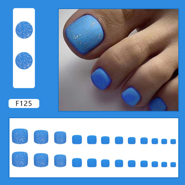 12 Sizes-24 Pcs Press On Nails F125