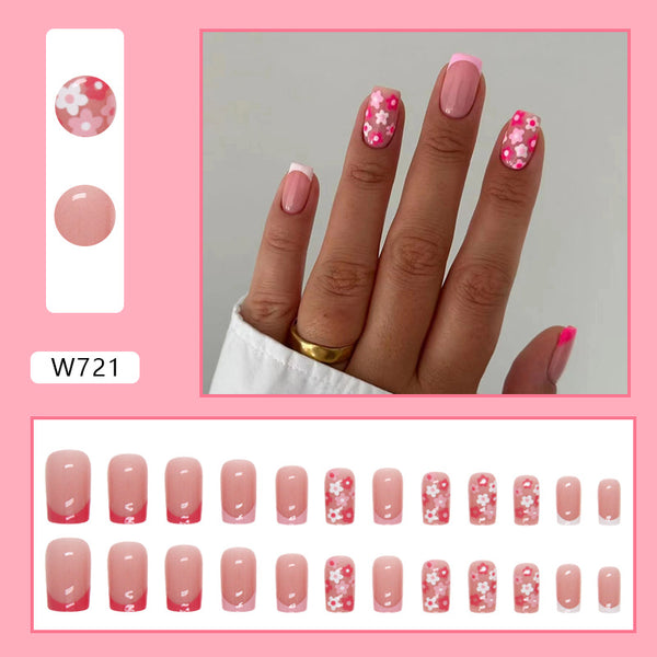12 Sizes-24 Pcs Press On Nails W721