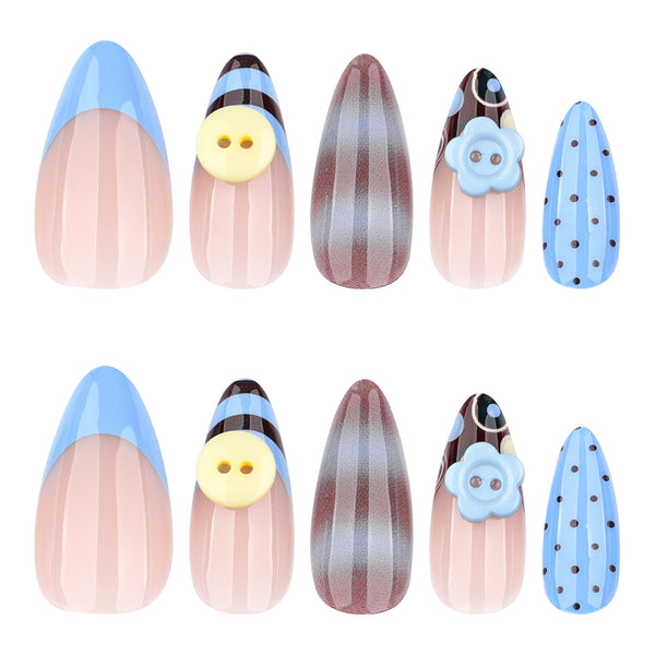 12 Sizes-24 Pcs Press On Nails JP4343