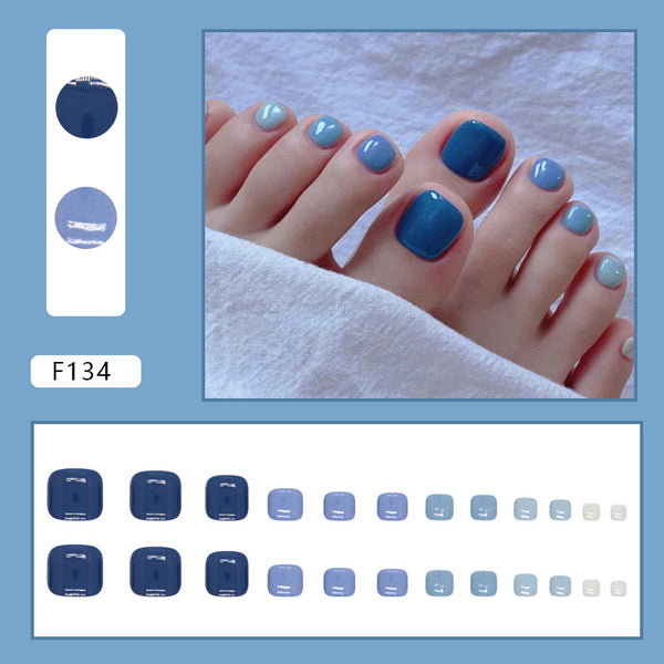12 Sizes-24 Pcs Press On Nails F134